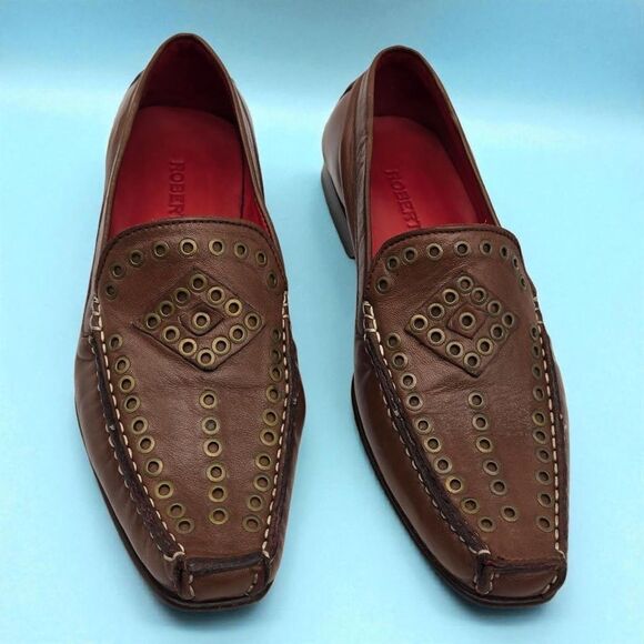 ROBERT ZUR Saddle Brown Sz 7M True Glove Leather Driving Loafer Slip On Moccasin - Picture 2 of 16
